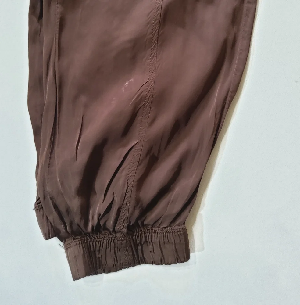 Aerie Track Pants Womens Large Brown Drawstring Lightweight Comfort Loungewear - Picture 3 of 4